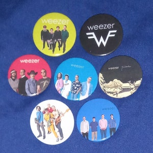 Weezer 1 1/2&quot; Pinback Buttons (custom made)