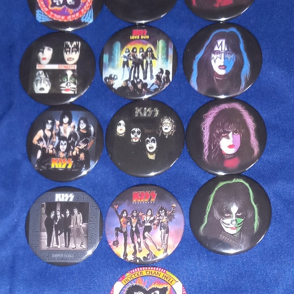 KISS 1 1/2" Pinback Buttons (custom made)