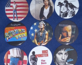 Bruce Springsteen 1 1/2" Pinback Buttons (custom made)