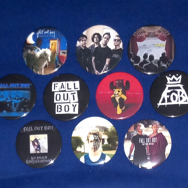 Fall Out Boy 1 1/2" Pinback Buttons (custom made)