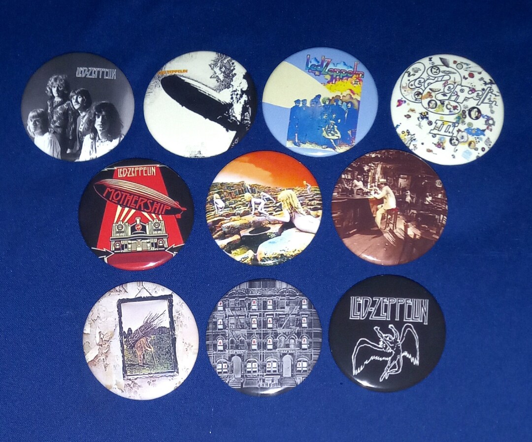 Led Zeppelin 1 1/2 Pinback Buttons custom Made Etsy