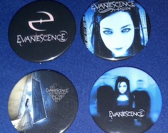 Evanescence 1 1/2" Pinback Buttons (custom made)