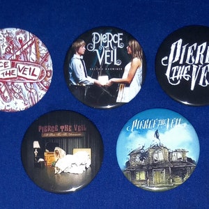 Pierce The Veil 1 1/2" Pinback Buttons (custom made)