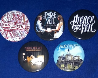 Pierce The Veil 1 1/2" Pinback Buttons (custom made)