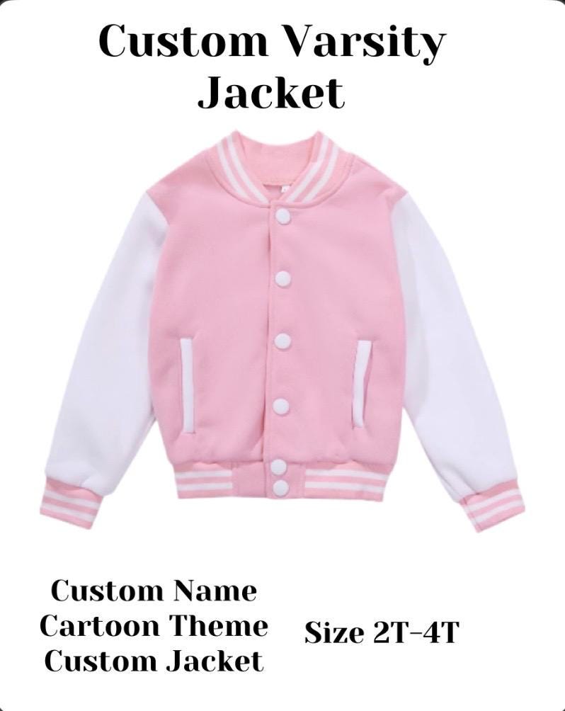 Personalisierte Kleinkind Varsity 3D Patch Jacke
