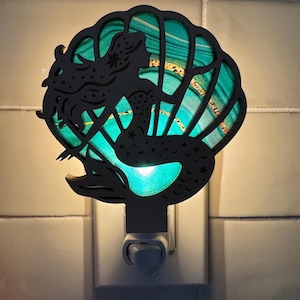 Mermaid Night Lights/bedroom/living room/child's room/night lights/soft light/unique gift/Little Mermaid theme/nursery/ocean/nautical
