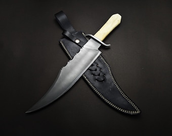 Handmade 5160 Spring Steel Bowie Knife: Juan Padillo Replica with Bone Handle