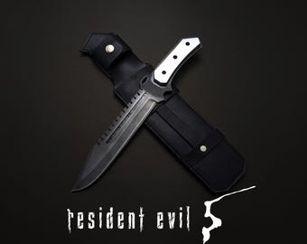 Resident Evil 5 Albert Wesker Knife Replica: Acid Washed D2 Steel Blade