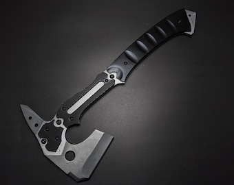 Resident Evil Requiem Upgraded Axe of Leon Kennedy / Leather Sheath | RE9 Full Tang Hatchet