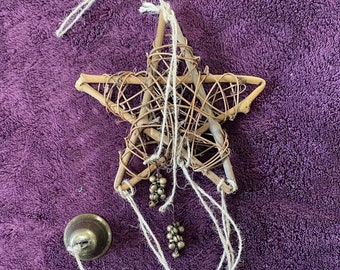 Star Witch Bells: Celestial Charms for Spiritual Harmony, Protection Bells, Pagan Bells, Witchy Décor, Handmade