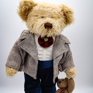 2003 Victorian Plush Teddy Bear Stuffed Animal Holiday Elegance Christmas Decor