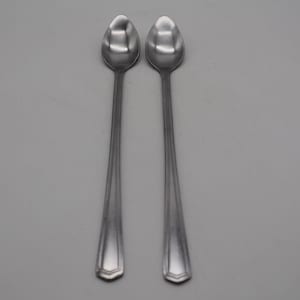 2 Brand Ware Extra Long Ice Cream Sundae, Iced Tea, or Bartending Mixing Spoons Stainless Steel 10&quot;