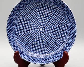 Marroquí Fez Mosaico Azul Blanco Porcelana Sopa Bowl Cocema Fès Maroc Zellig Azulejo