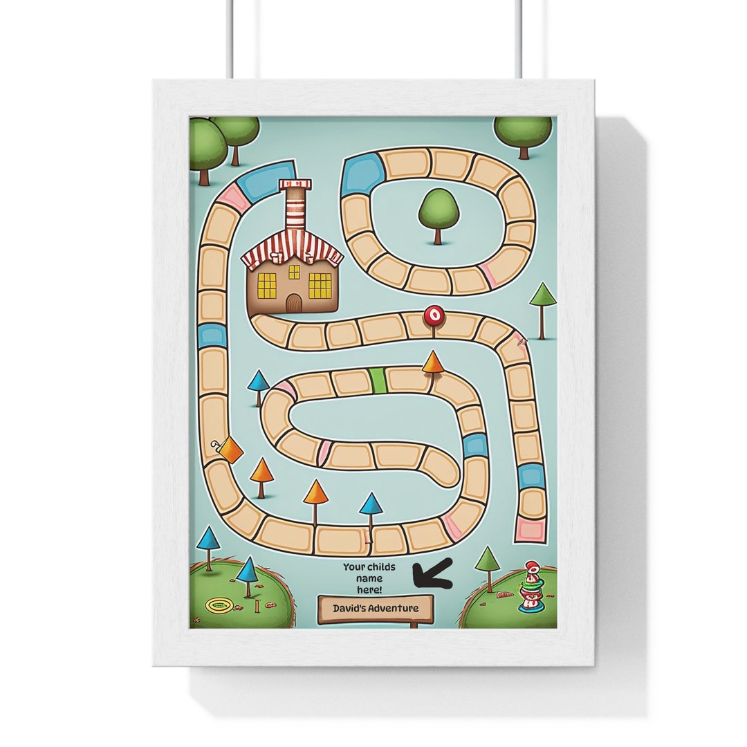 Personalized Board Game Art Colorful Nursery Decor Home Etsy