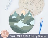 Paint by Number Laser SVG File, DIY Paint Kit Glowforge Cut File