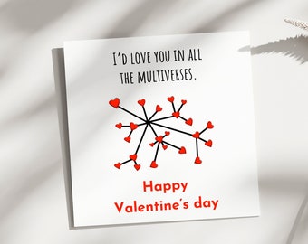 Printable multiverse valentines day, Multiverse Valentines day Card for husband, boyfriend, Funny valentines day card, romantic valentines