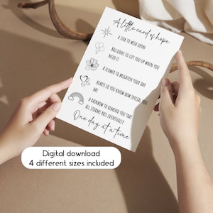 Tarjeta imprimible para amigo, Tarjeta de positividad, Tarjeta de ansiedad, Tarjeta de aliento, Tarjeta Sólo porque, tarjeta de ánimo, aquí para su tarjeta, momento difícil