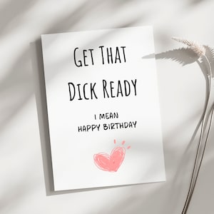 Carte d'anniversaire imprimable, carte d'anniversaire drôle pour mari, petit ami, partenaire, pour lui, téléchargement numérique, carte d'anniversaire de petit ami, torride