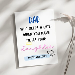 Papa Geburtstagskarte, Geburtstagskarte für Papa, lustige Geburtstagskarte für Papa, Geburtstagsgeschenk für Papa, von Tochter, Witz Geburtstagskarte, Papa Geburtstagsgeschenk