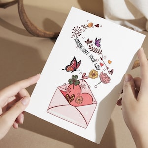 Printable Card Get well Sorry Hang in there Digital sending you love Sympathy Card Thinking of you Card sending you love card just because