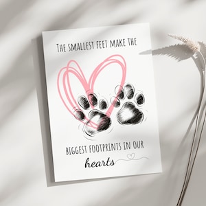 Carte de perte de chien, carte de perte de chat, carte de deuil de chien, carte de sympathie imprimable, carte de désolé, pensée à vous, carte de condoléances, carte de perte d'animal de compagnie