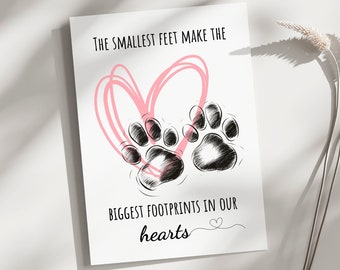 Dog loss card, cat loss card, dog bereavement card, Printable sympathy card, sorry card, thinking of you, condolences card, pet loss card