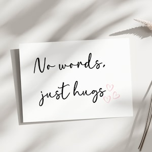 Tarjeta imprimible para un amigo, día difícil, tarjeta de aliento, tarjeta simplemente porque sí, tarjeta de ánimo, aquí para ti, momento difícil, tarjeta de mejor amigo