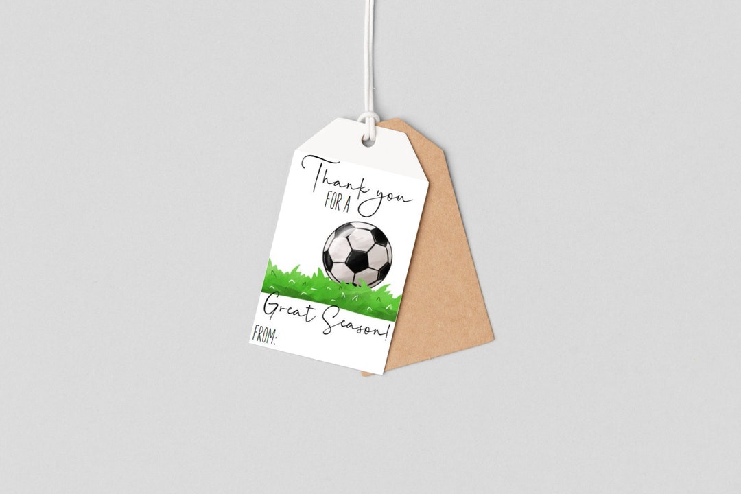 Thank You Tags Printable Gift Tags Soccer Printable Gift Tags Thank You ...