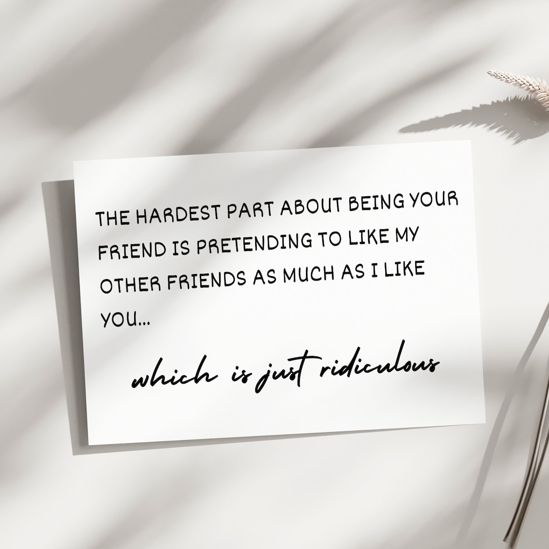 Printable Best Friend Card, Just Because Card, Bestie Birthday Card ...