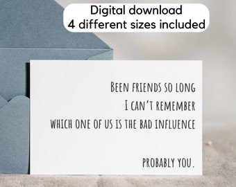 Printable best friend card, Just because card, Bestie birthday, Best friend birthday card, card for best friend, thanks for being my person