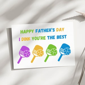 Divertente biglietto per la festa del papà, biglietto per la festa del papà di Pickle ball, divertente biglietto per la festa del papà, Dink sei il migliore, vita dink, pickleball festa del papà dink