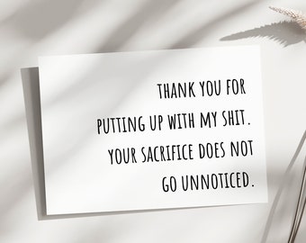 Printable Anniversary Card, Funny Anniversary Card for Husband, funny valentines day card, girlfriend, partner, Cute Card for him, for her