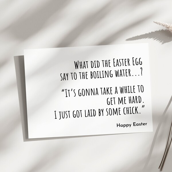 Funny Easter Card for husband, wife, friends, bestie, funny Easter Card, Funny Easter Egg card happy Easter Card, printable digital download