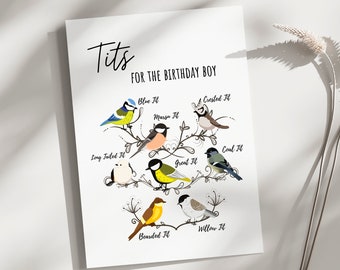 Funny birthday card, funny birdwatcher birthday card, bird lover birthday card, card for him, best friend, boyfriend, husband, brother, dad