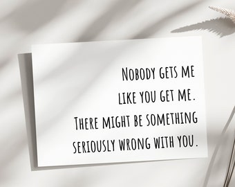 Printable best friend card, Just because card, Bestie birthday, Best friend birthday card, card for best friend, thanks for being my person