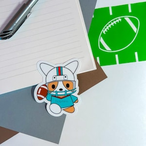 Fußball Delfine Niedliche Kawaii Corgis Cookie Vinyl Diecut Aufkleber mit holografischer Option