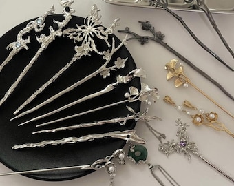 Elegant Floral Tassel Hair Stick