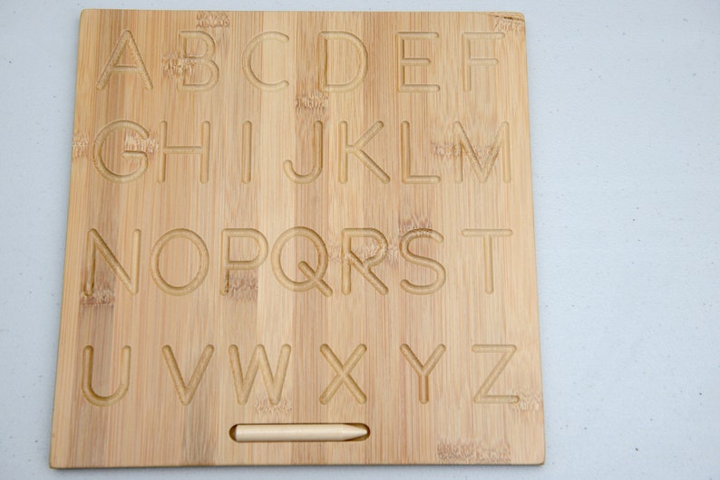 Wooden Alphabet Tracing Board Montessori Toys for 2 3 4 5 Etsy