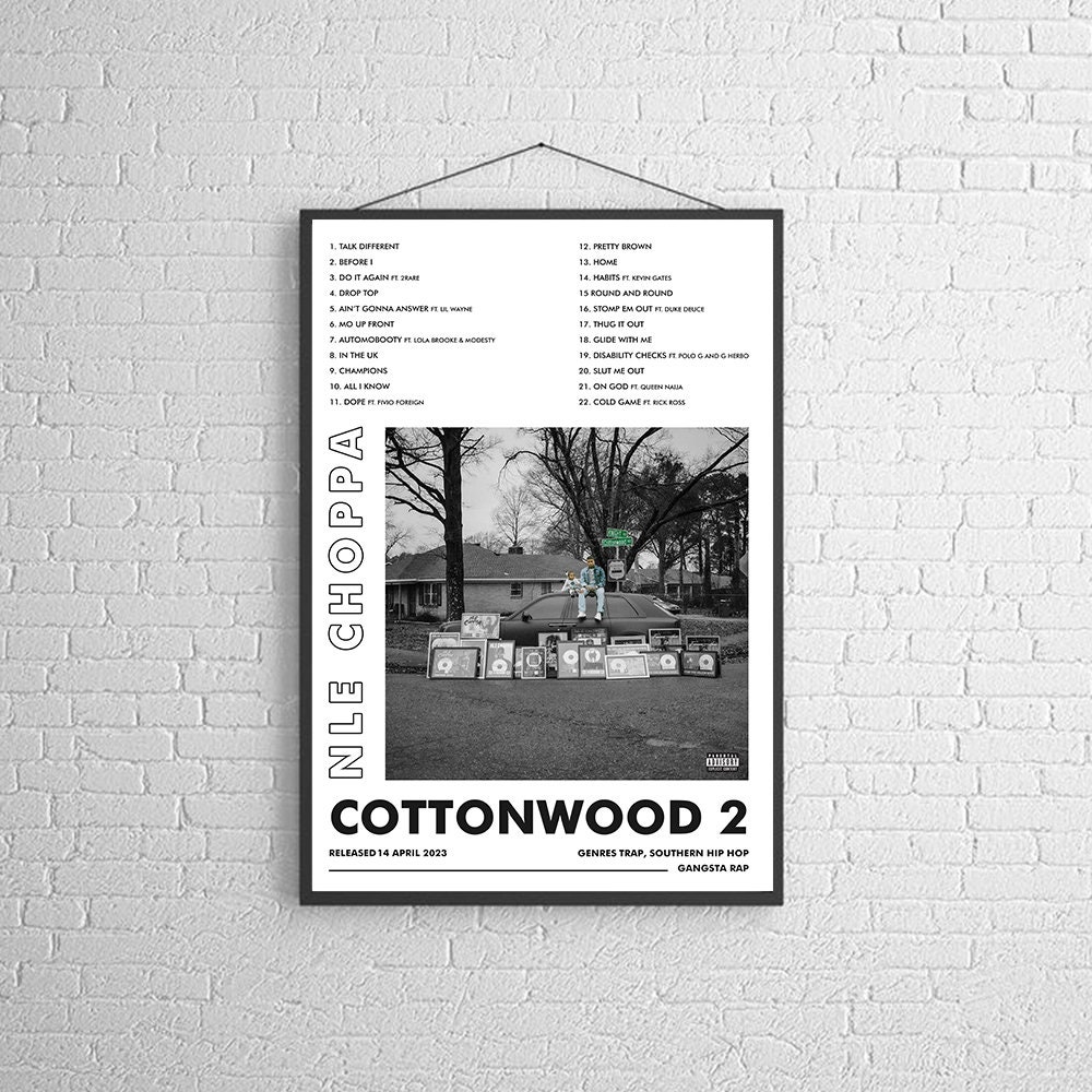 Cottonwood 2 Nle Choppa Poster Etsy