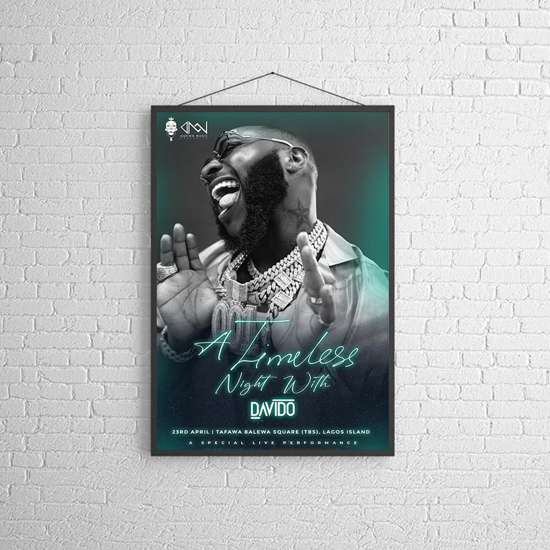 Davido 2023 Poster 2023 Tour Poster Etsy.de