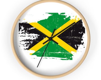 Jamaican Flag Wall Clock