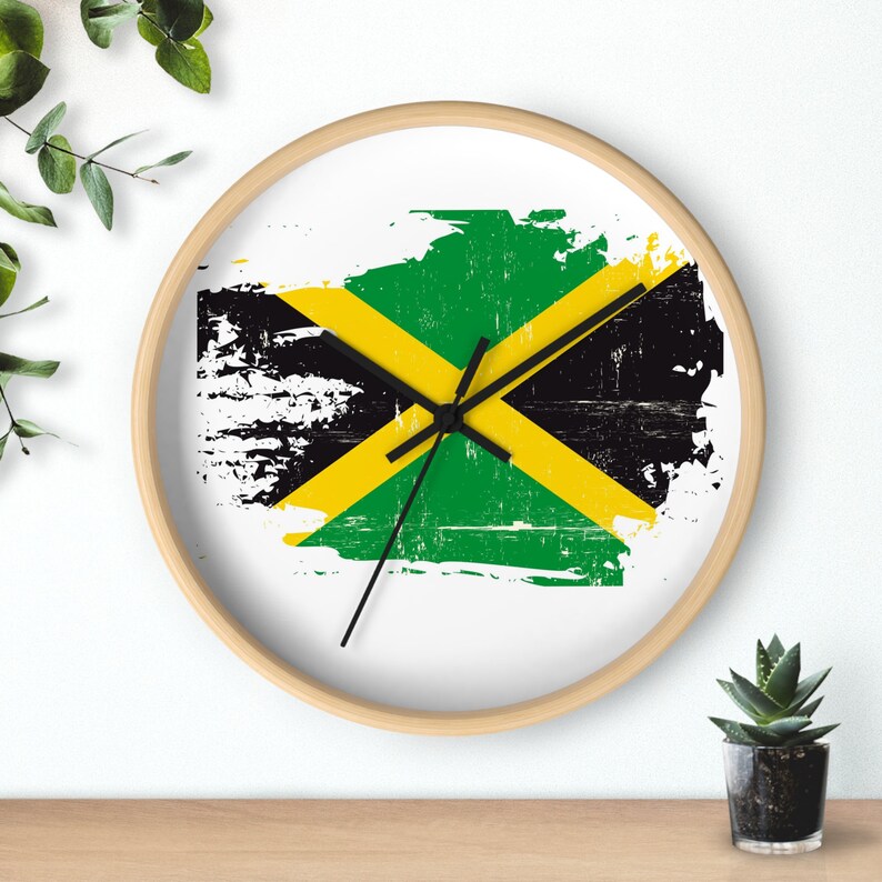 Jamaican Flag Wall Clock Etsy