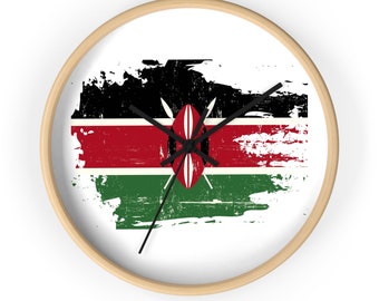 Kenyan Flag Wall Clock