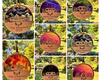 Customizable RV Sun Catchers In 7 different RV Styles -Personalize one for yourself or great to give as a gift.