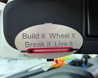 Sun Visor Elastic Hair Tie Holder - Build it Wheel it Break it Live it