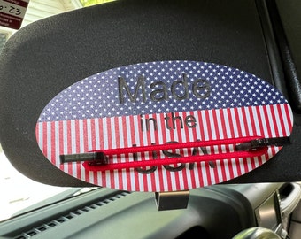 Sun Visor Elastic Hair Tie Holder - Patriotic Made in America