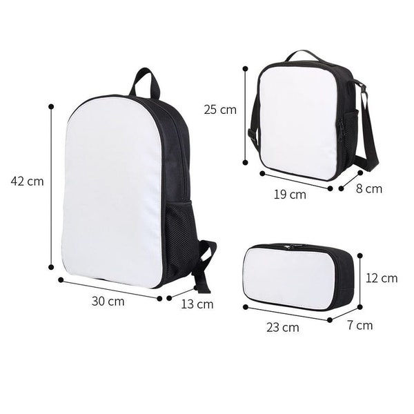 Ready to ship) Blank Sublimation backpack, lunch bag, pencil case set with and without Tumbler