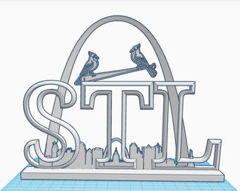 St Louis 3D Print STL File - Blues or Cardinals Desk Stand