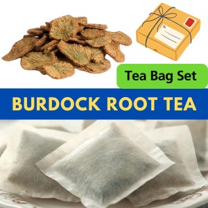 Set de bolsitas de té de raíz de bardana con envío gratuito / Infusión herbal intensa y terrosa, clásica a base de raíz