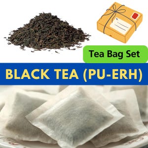 Black Tea (Pu-erh) Bag Set with Free Shipping | Deep Earthy Brew, Aged Fermented Tea Infusion